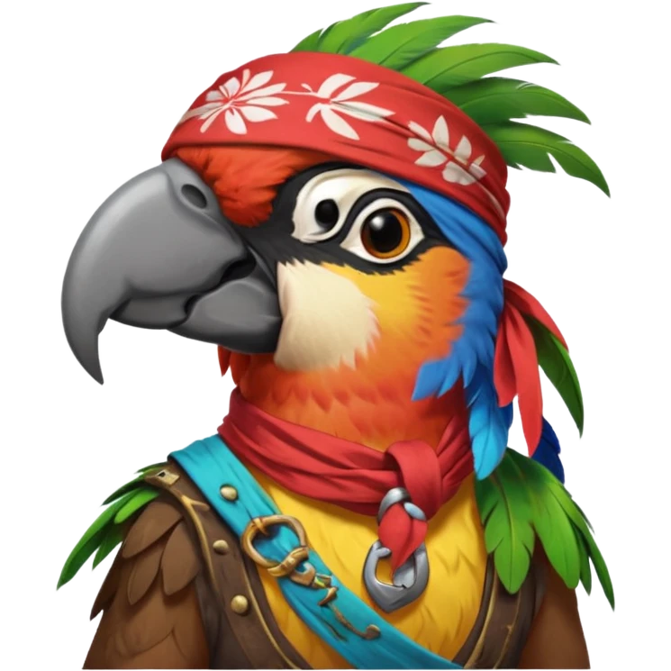pirate and parrot emoji