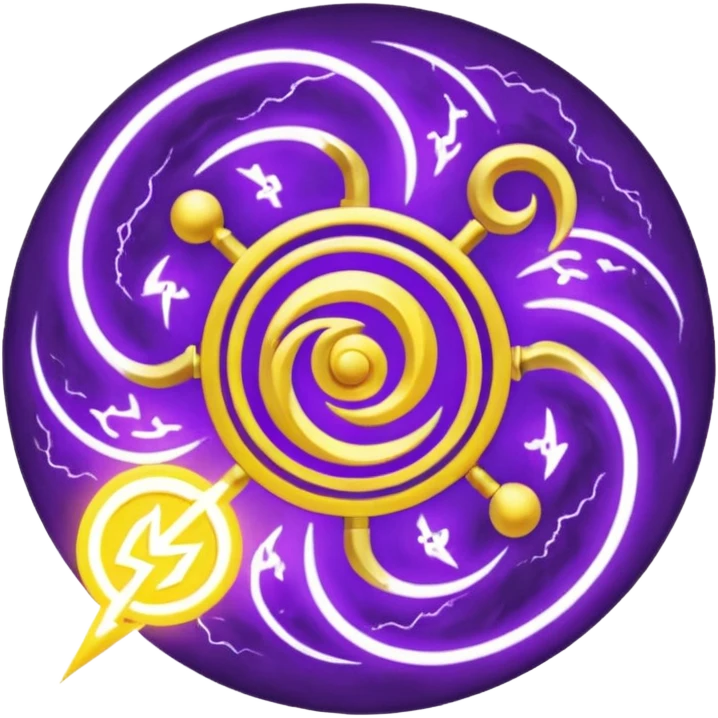 Wiz 101 casting sigil purple and yellow inspired storm magic  emoji