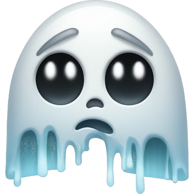 Crying video game ghost emoji