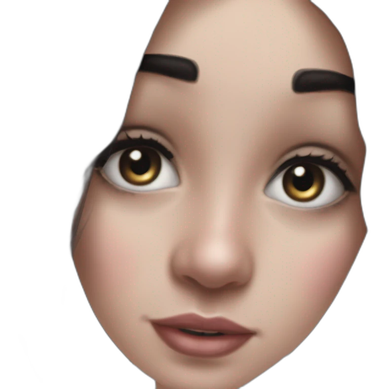 mysterious girl portrait eyes lips emoji