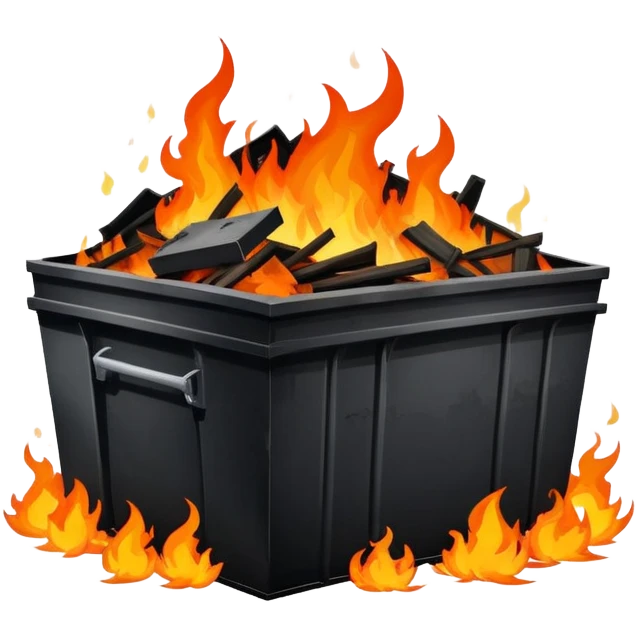Dumpster fire emoji