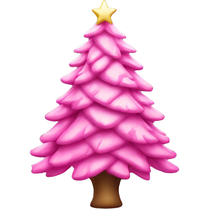 Pink Christmas tree emoji
