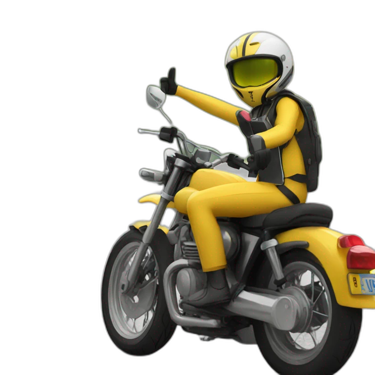 Chat sur une moto emoji