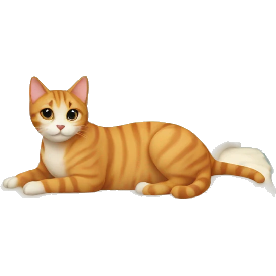 Cat on cozy bed emoji