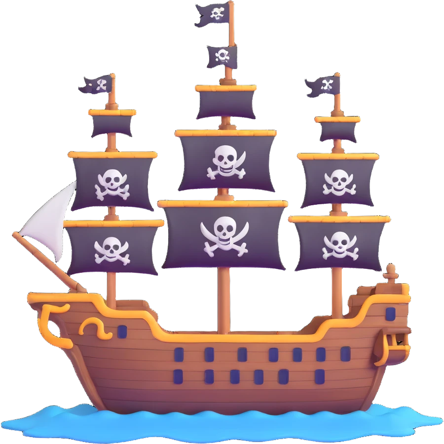 pirate ship emoji