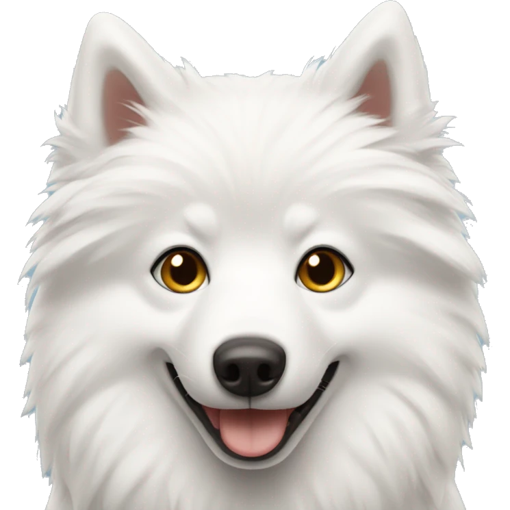 American Eskimo using iPhone emoji