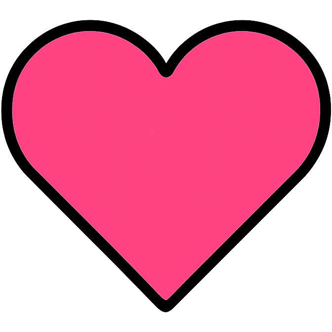 simple pink heart icon emoji