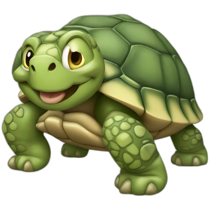 tortue avec une tête de chat emoji