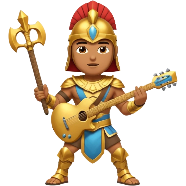 pharaoh gladiator play rock guitar emoji