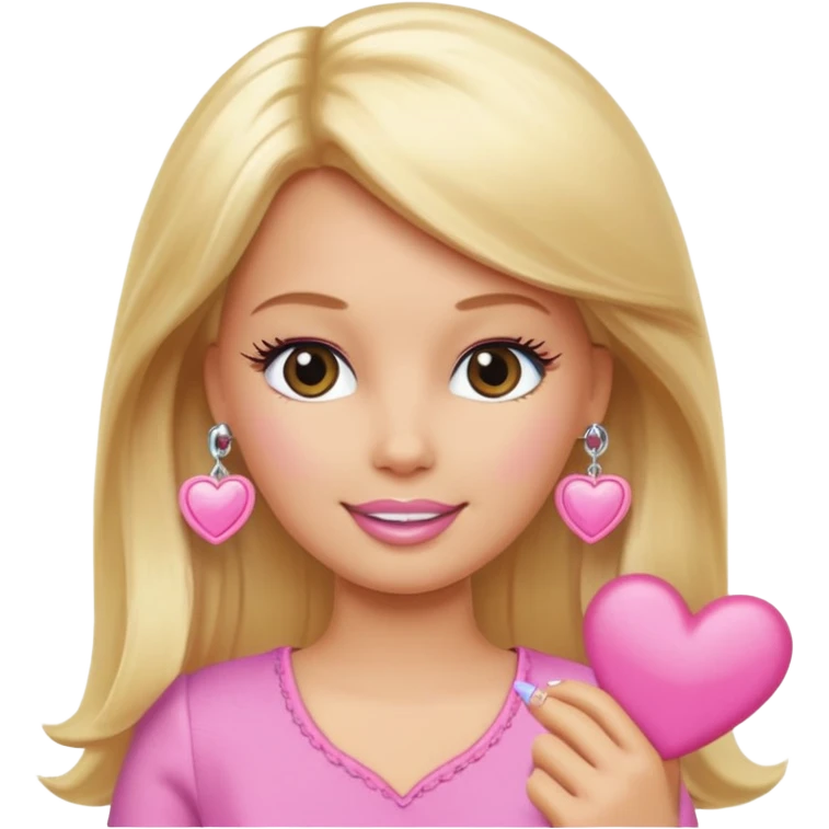 lav en barbie emoji med hjerteøjne emoji