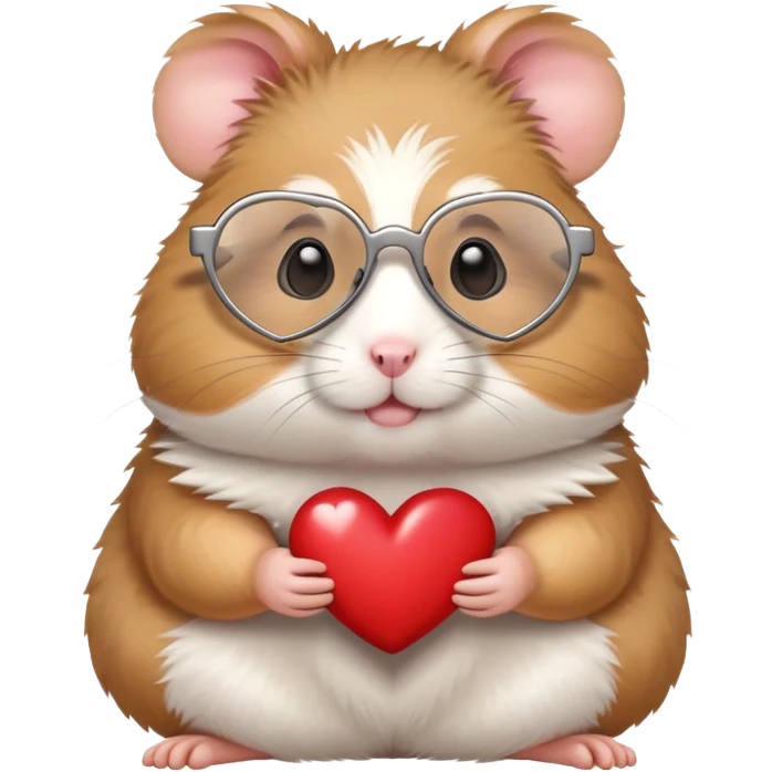 hamster with heart glasses emoji