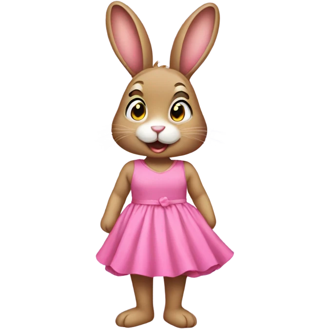 Bunny wearing a pink dress emoji