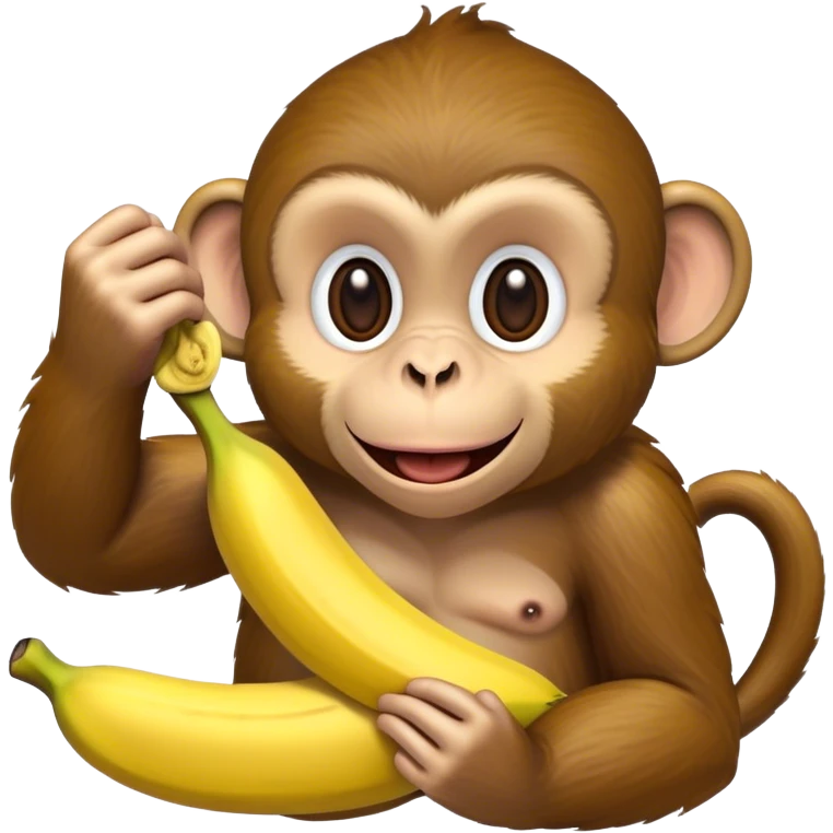 Monkey eating bananas emoji