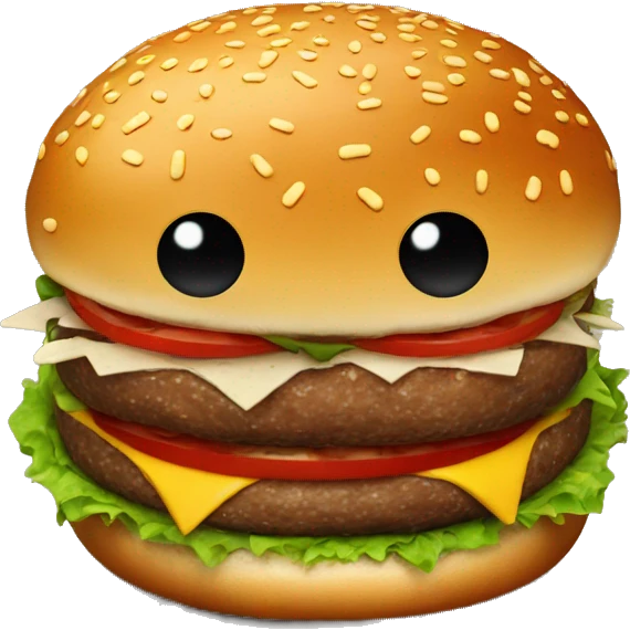 Evil burger emoji