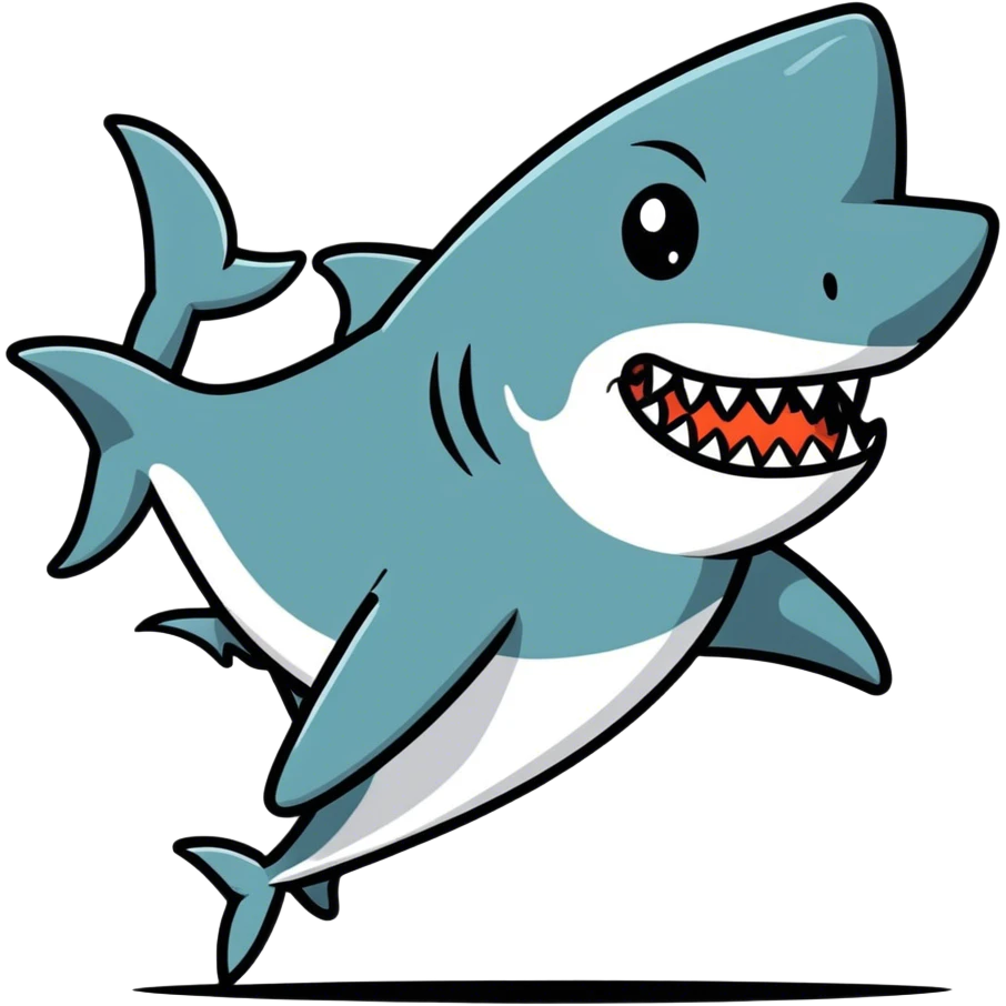shark head with human legs emoji