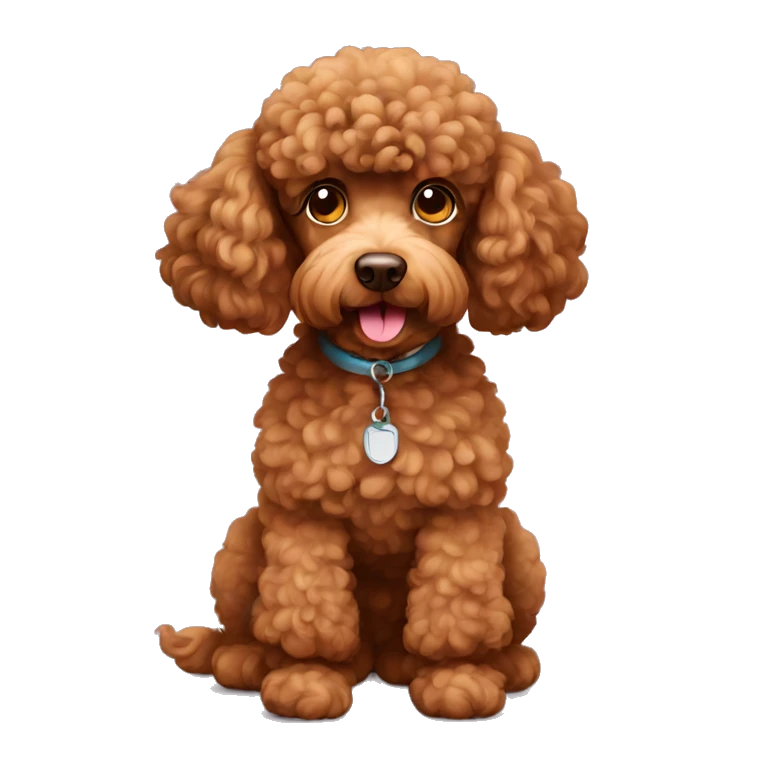 brown poodle emoji