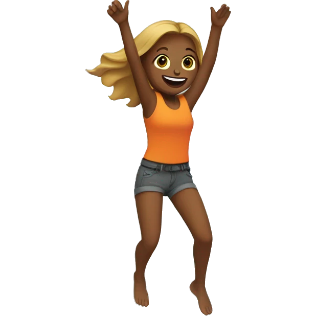 girl cliff jumping emoji