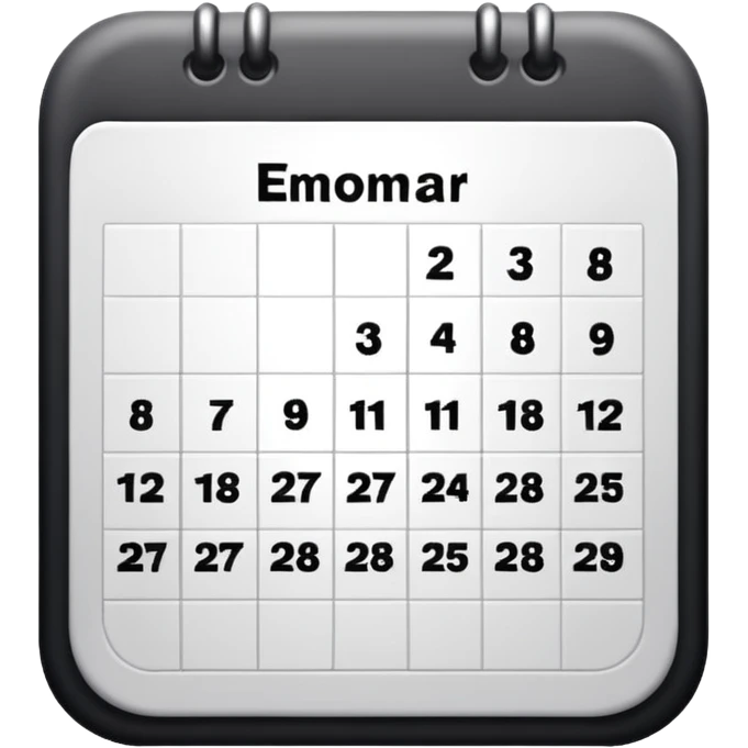 calendario del 1 emoji