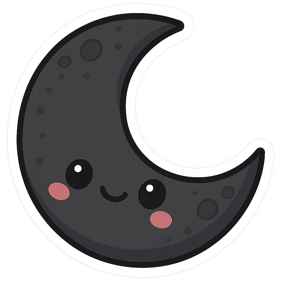 simple black moon emoji