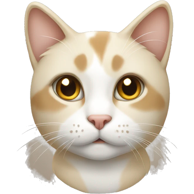 Beige and white cat emoji