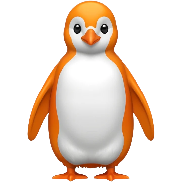 Orange penguin emoji