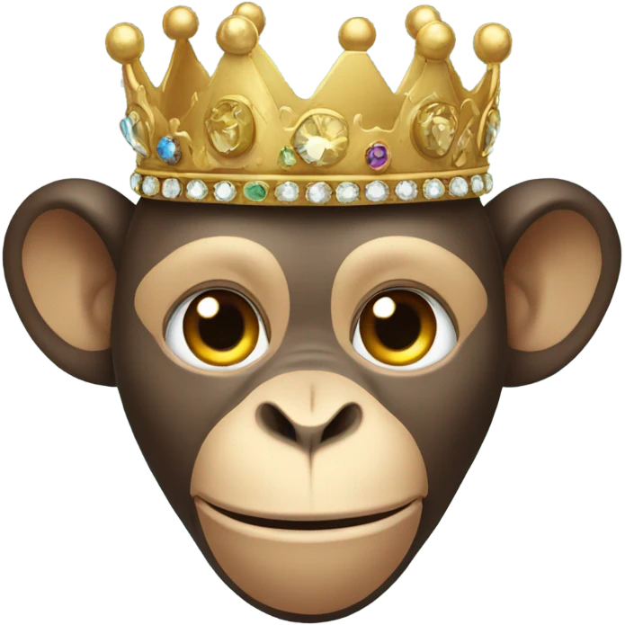 monkey with crown emoji