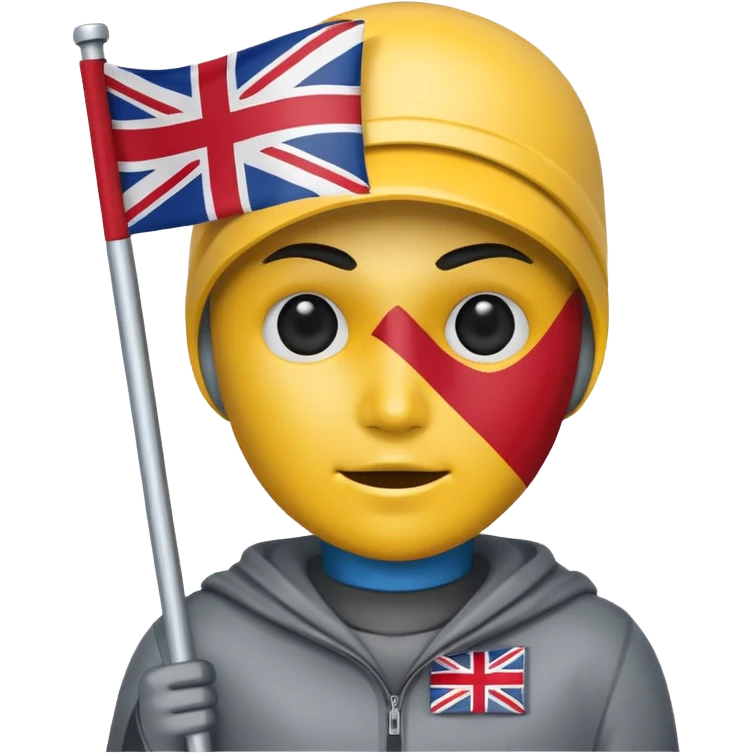 courtyhuman with flag as face instead of skin no behind emoji