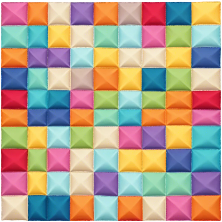 Fabric patchwork quilt folded emoji