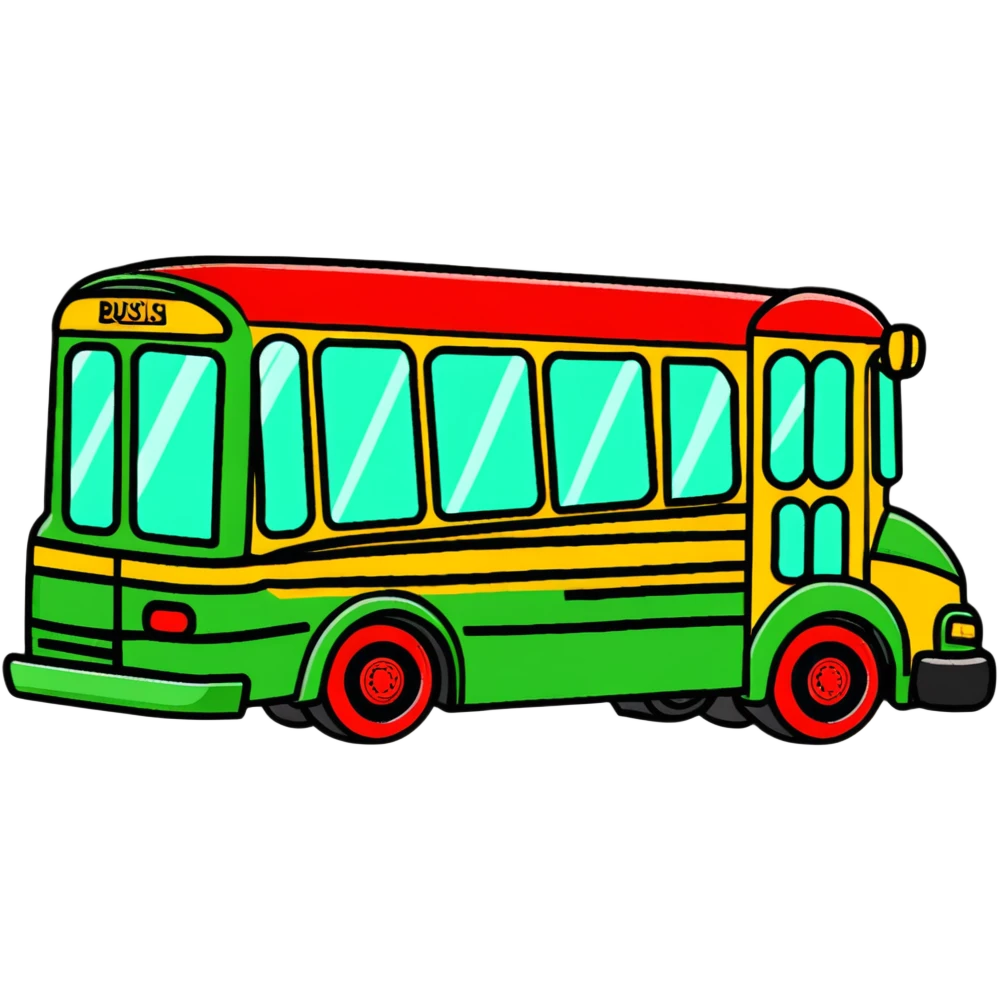 green school bus emoji