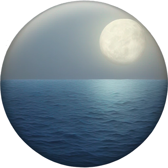 moon with ocean emoji