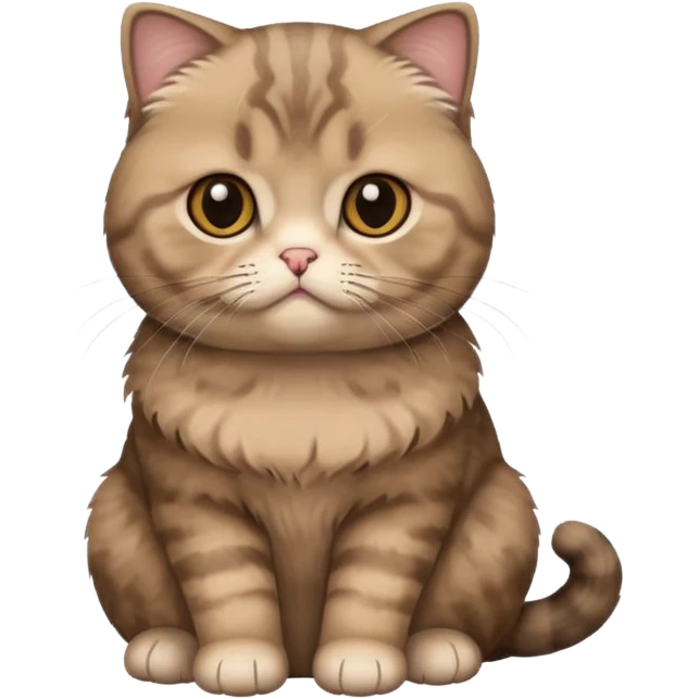 Scottish fold brown emoji
