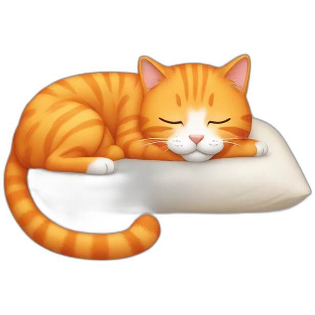 a sleeping orange cat emoji