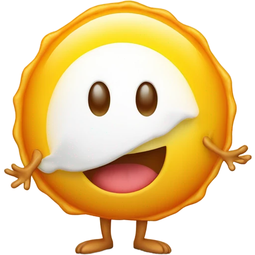 Fried Egg Man With His Hands In The Air emoji