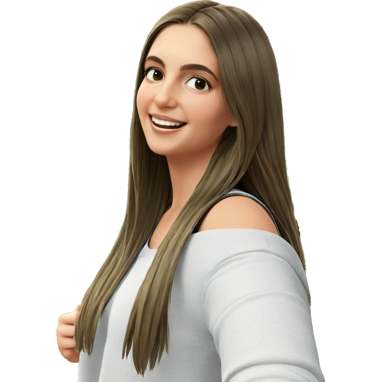 smiling girl in nature emoji