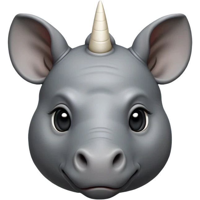 cinematic-noble-baby-rhinoceros-portrait-emoji,slate-grey-hide--poised-and-regal,-with-a-massive,-powerful-build-and-a-thick, white horn -deep-set-soulful-piercing-eyes,-simplified-yet-sharp-and-sophisticated-features,-highly-detailed,-large-black-eyes emoji