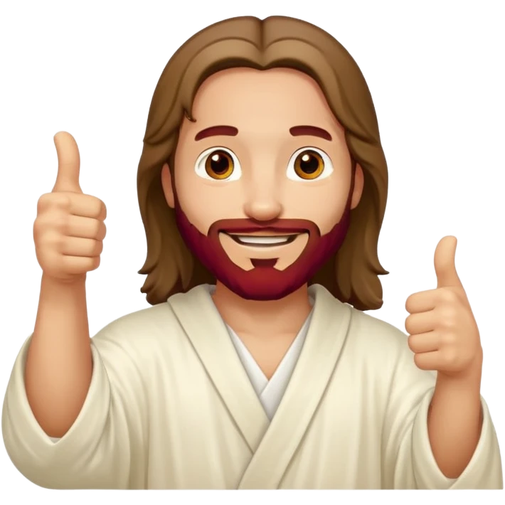Jesus christ smiling thumbs up emoji