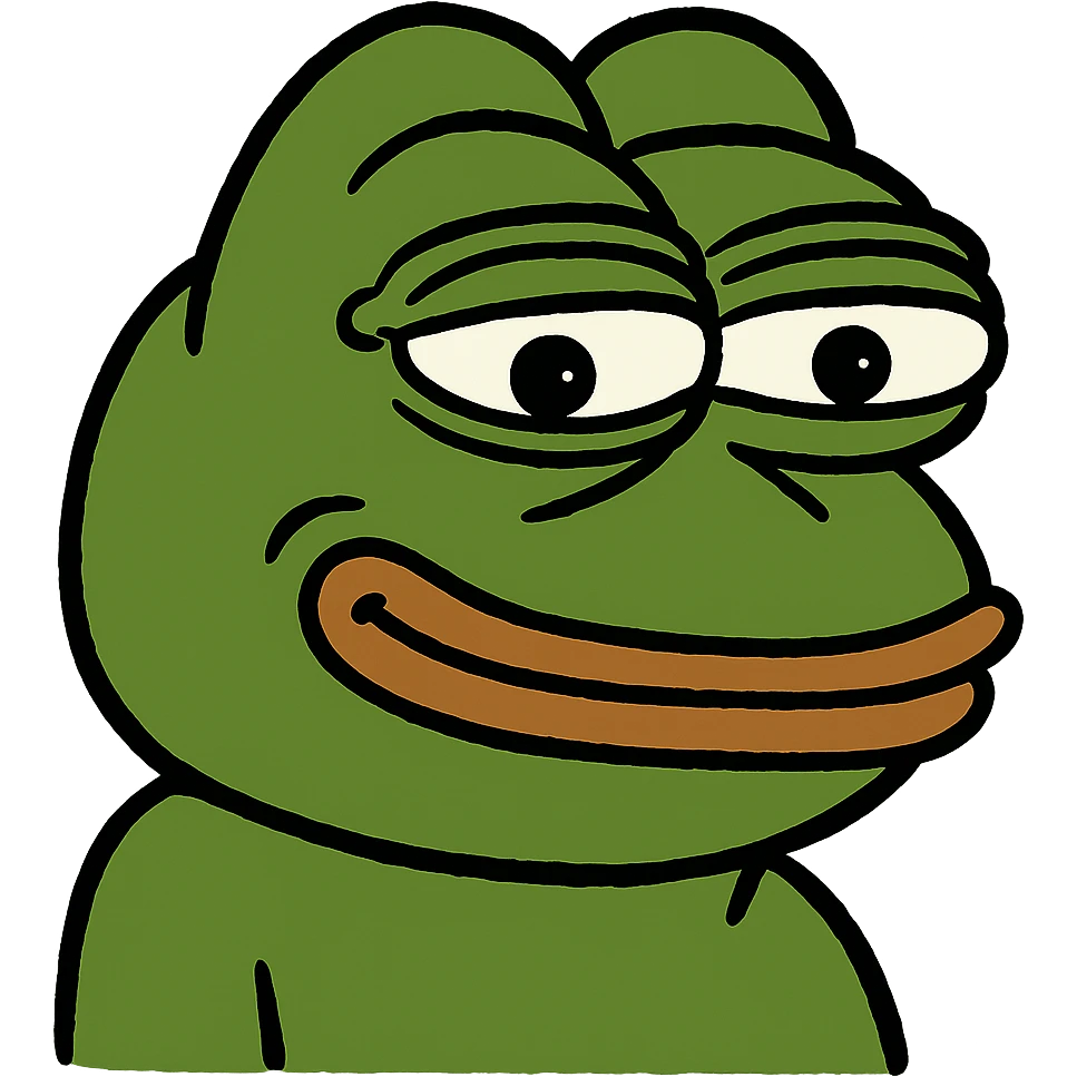 pepe the frog, classic meme style emoji