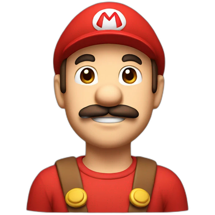 Mario with red hat emoji