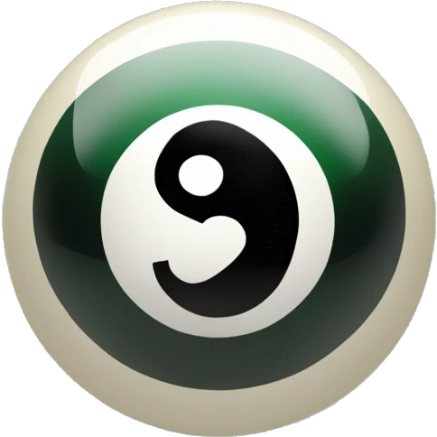 Billiard 8 ball emoji
