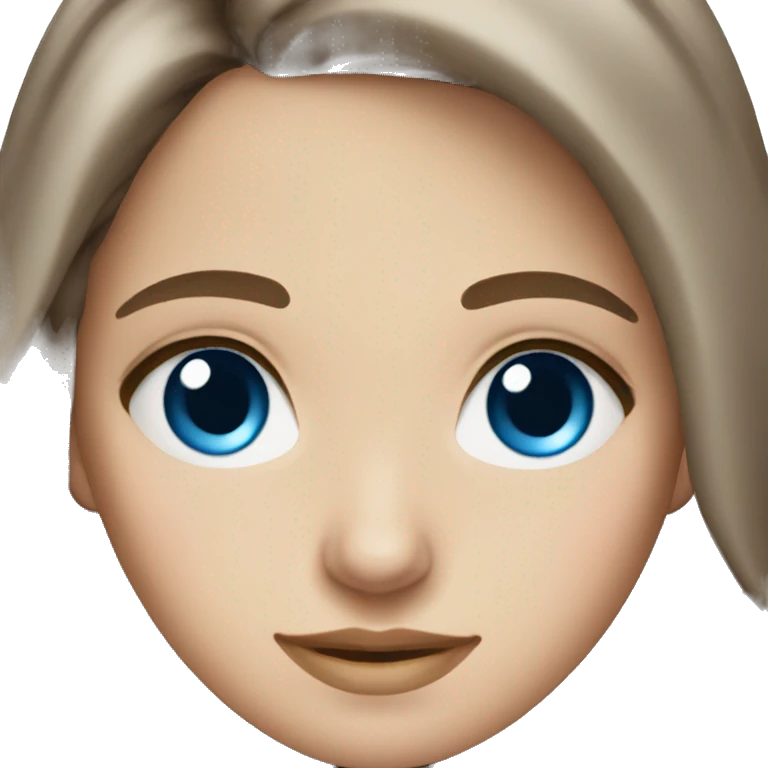 brown hair white girl blue eyes  emoji