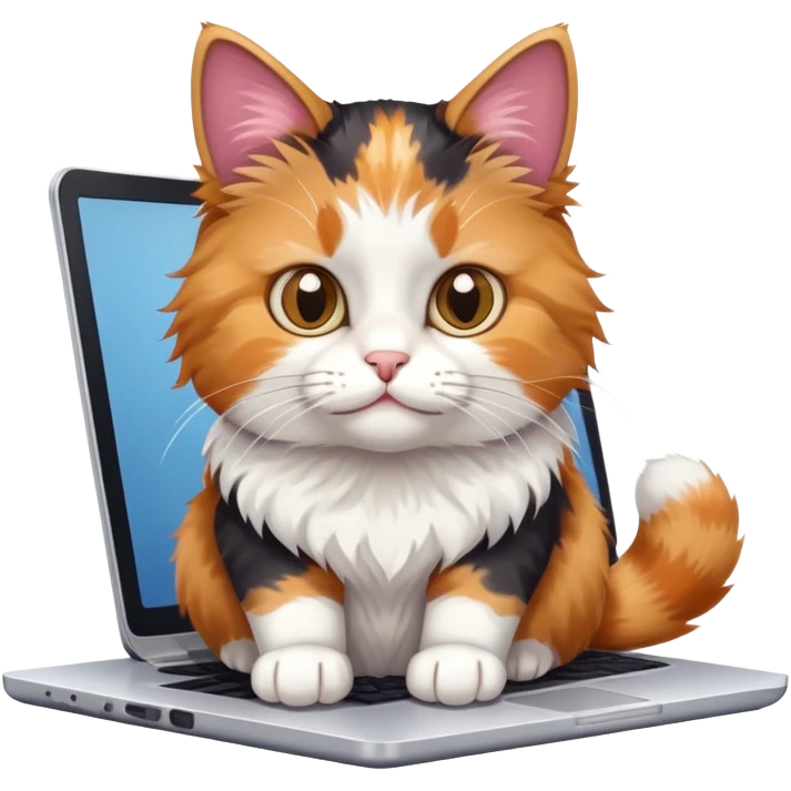 Cat on laptop emoji