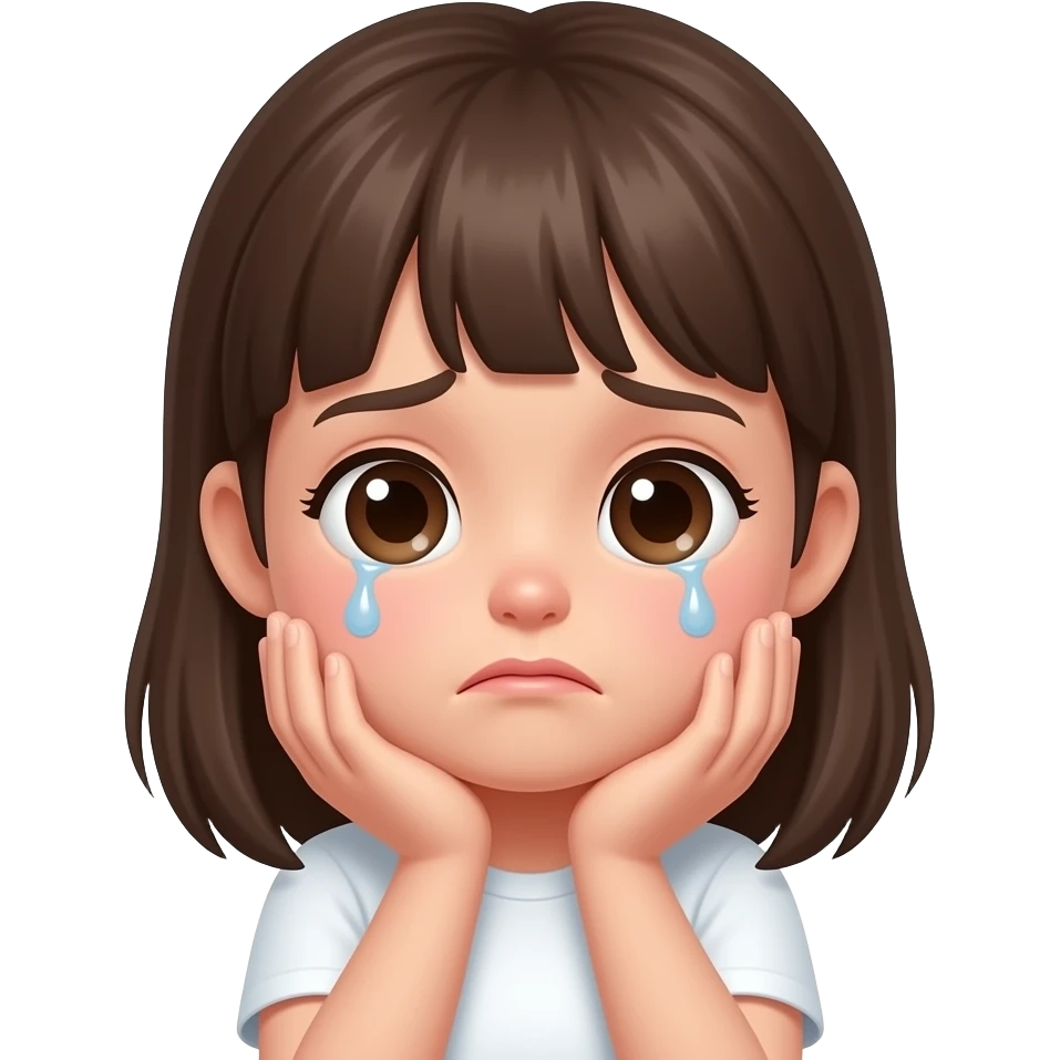 грустная девушка, у которой опустились руки emoji