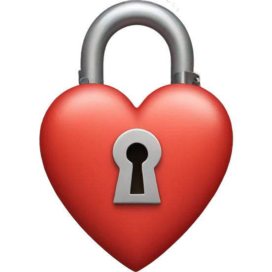 A heart with a lock/key symbol emoji