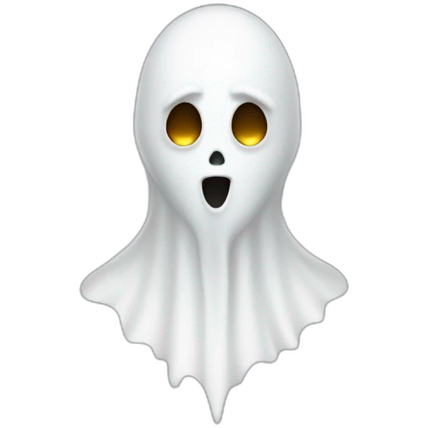 White ghost man with pointy top emoji