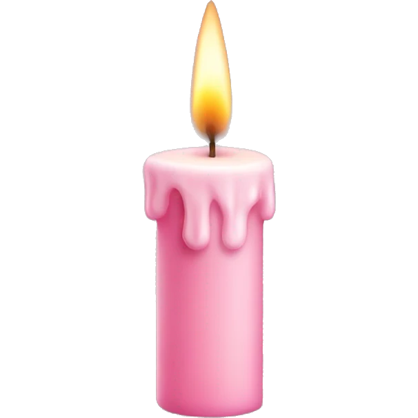 light pink candle emoji