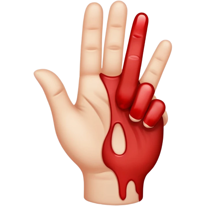 Bleeding thumb  emoji