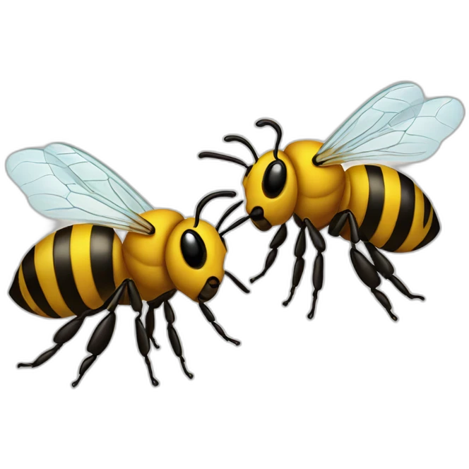 two bees versus emoji