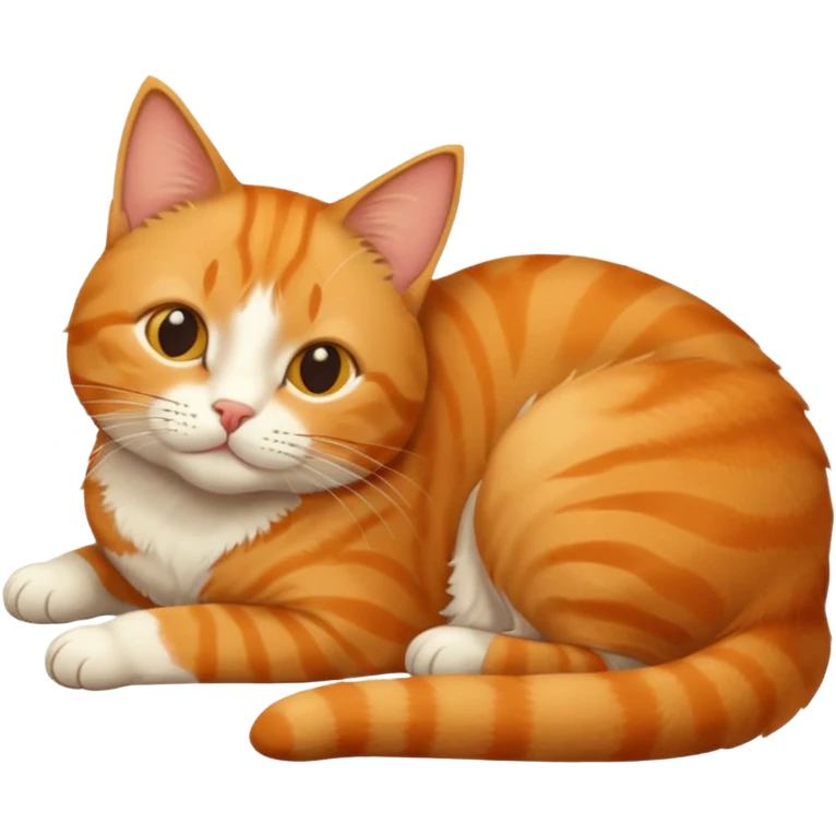 Cat lying flat emoji