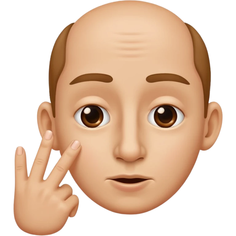 Two fingers in the nose emoji