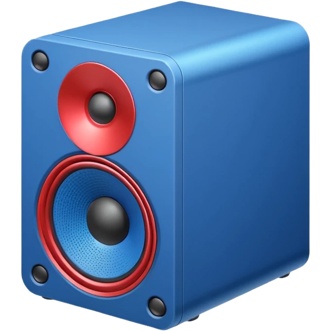 mac os icon blue audio speaker isometric emoji